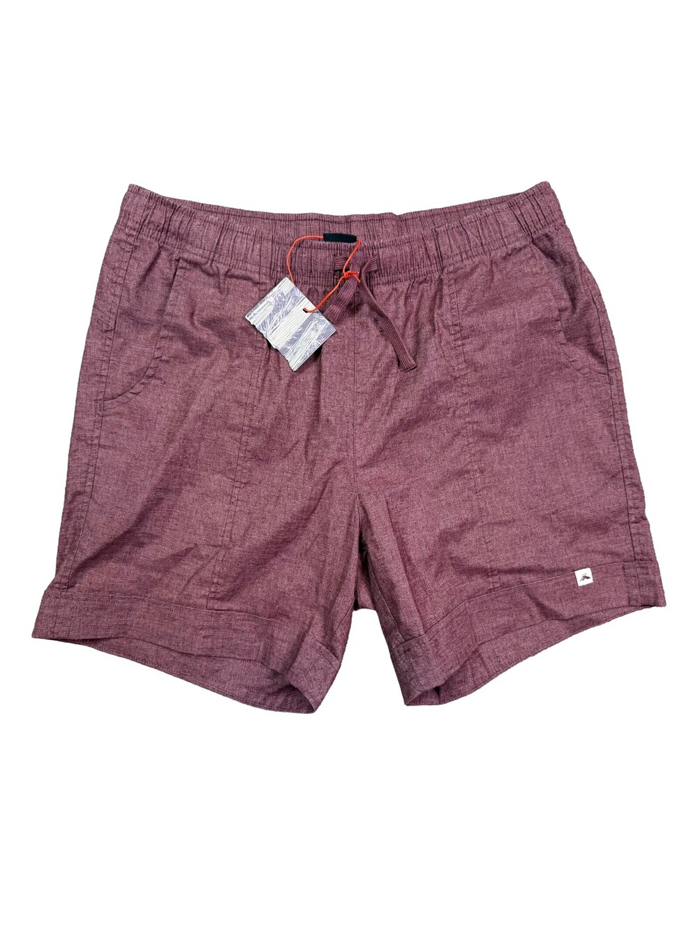 Macpac Womens Shorts Size NZ 8 / US S Burgundy Hemp Drawstring Hiking Travel New